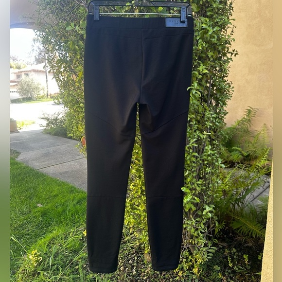 Parker Smith Black Pull On Slim Fit Pants Silver Zippers On Legs Size Small EUC! - Picture 3 of 8